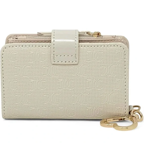 FINAL REDUCED PRICE!Juicy Couture Cream Card Holder with Gold Heart Accent - Picture 2 of 3
